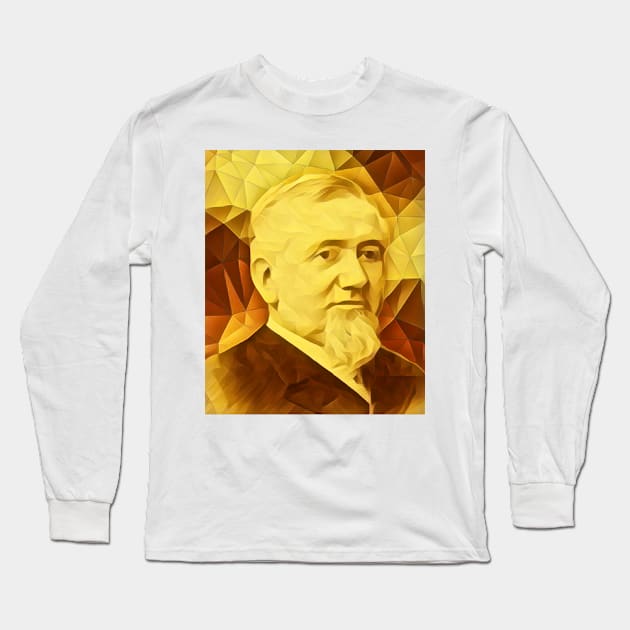 George Pullman Golden Portrait | George Pullman Artwork 9 Long Sleeve T-Shirt by JustLit